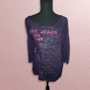 💖👄DKNY Purple and Pink Top (Size XL)